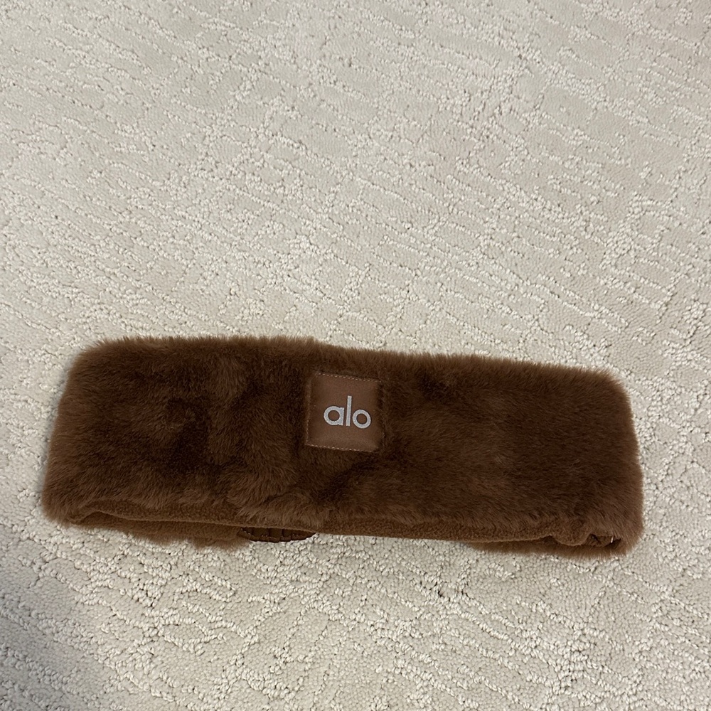ALO Yoga Brown Furry Headband